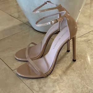 Stuart Weitzman Nudist Sandal Patent Leather